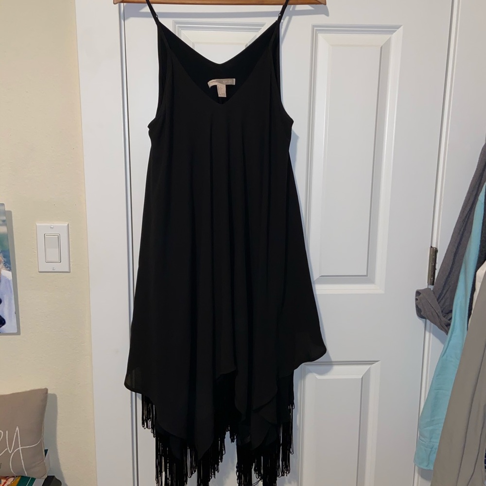 Black Forever 21 fringe dress L